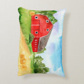 カントリーファーム赤い納屋アクセント枕 アクセントクッション (裏面(縦))