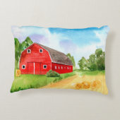 カントリーファーム赤い納屋アクセント枕 アクセントクッション (裏面)