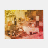 カントリーフェアの部分的な色のヴィンテージ ドアマット (正面)