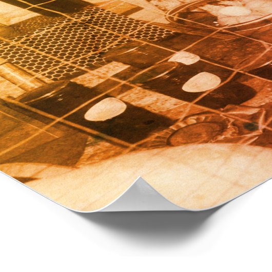 カントリーフェアの部分的な色のヴィンテージ ポスター (角)