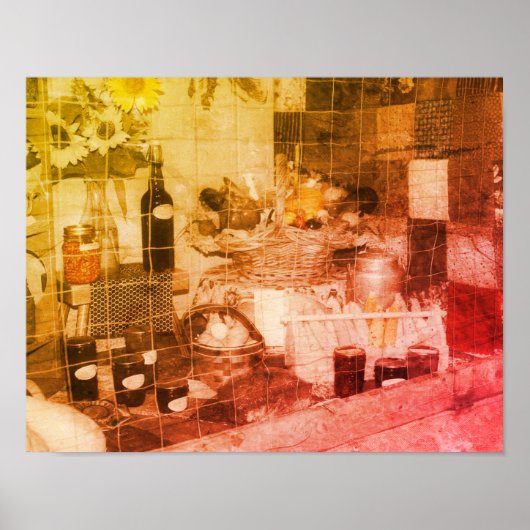 カントリーフェアの部分的な色のヴィンテージ ポスター (正面)