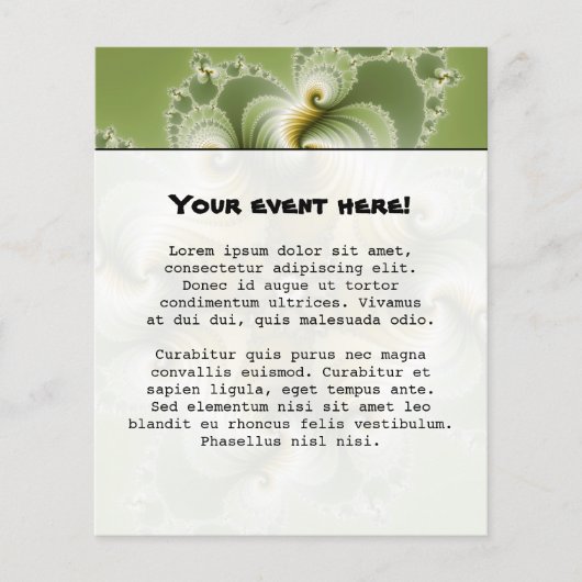 カントリーフェイレ – フラクタルアート チラシ (正面)