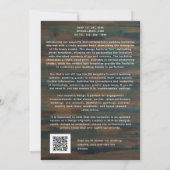 カントリーフェレ素朴ウッド彫りハート写真コージー 招待状 (裏面)