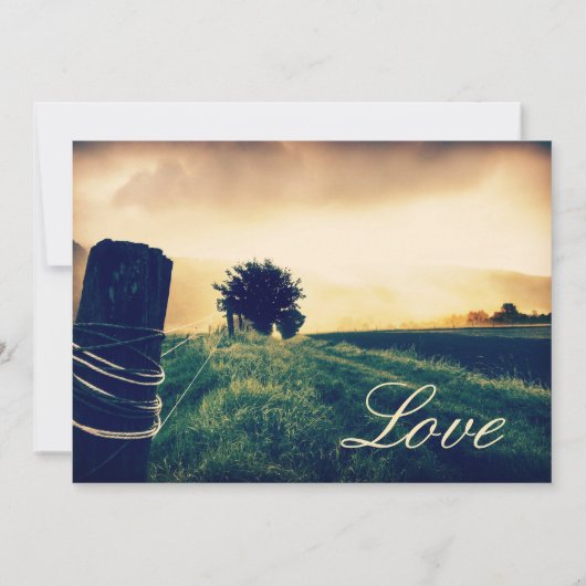 カントリーフェンスポスト披露宴のみ招待状 招待状 (裏面)