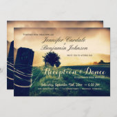 カントリーフェンスポスト披露宴のみ招待状 招待状 (正面/裏面)