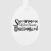 カントリーフォレスト雪だるま初期のオーナメント オーナメント (裏面)