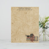 カントリーフォーカルアートレッドサルトボックス、クロウ、私はプリムスが大好き レターヘッド (スタンド正面)