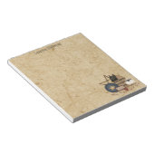 カントリーフォークアートマスタードサルトボックスシープデコ ノートパッド (アングル)