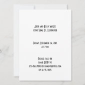 カントリーフォーク雪だるまホリデーパーティー 招待状 (裏面)