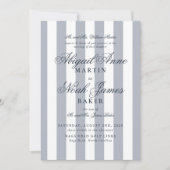 カントリーフォーマルクエレガント・ブストライプのルー結婚ズ 招待状 (正面)