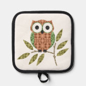 カントリーフクロウ 鍋敷き (正面)