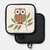 カントリーフクロウ 鍋敷き (正面/裏面)