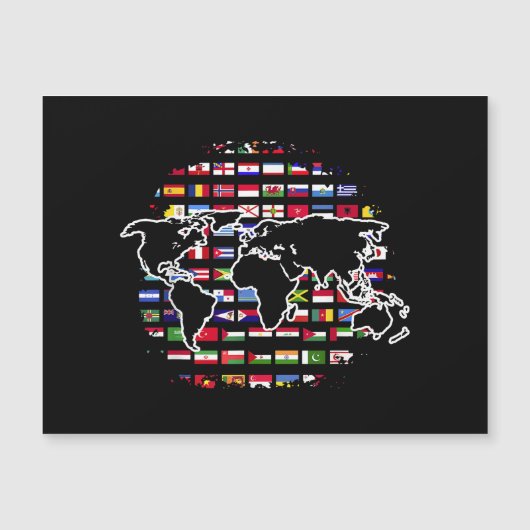 カントリーフラグワールドマップ旅行国際的Wo (正面)