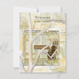 カントリーフラットノートカードの新しいホーム ノートカード