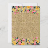 カントリーフラワーズオンバーラップ結婚式招待状 招待状 (裏面)