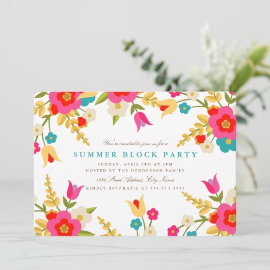 カントリーフラワーズサマーパーティー招待状 招待状 (スタンド正面)