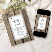 カントリーフラワーズバームウッドベビーシャワー 招待状