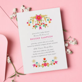 カントリーフラワーベビーシャワー招待状 招待状