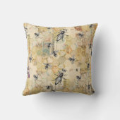 カントリーフランスのシックなハニービーホームデコール クッション (裏面)