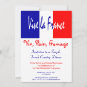 カントリーフランスのディナーへの招待状- 7月14日 招待状 (裏面)