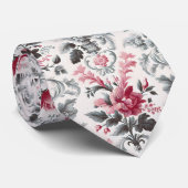 カントリーフランスのトイルフルーリーバラデザイン ネクタイ (ロール)