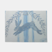 カントリーフランスのバニーウサギ ドアマット (正面)