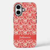 カントリーフランスのファームハウスレッドフローラパーソナライズされた Case-Mate iPhoneケース (裏面)