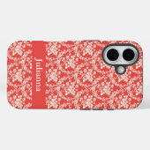 カントリーフランスのファームハウスレッドフローラパーソナライズされた Case-Mate iPhoneケース (裏面 (横))