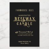 カントリーフランスのファームビーズワックスキャンドルラベル フードラベル (シングルラベル)