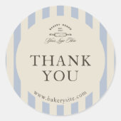 カントリーフランスのブルーストライプのベーカリーのロストライプのゴ ラウンドシール (正面)