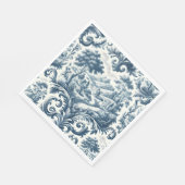 カントリーフランスのブルートワール スタンダードランチョンナプキン (角)