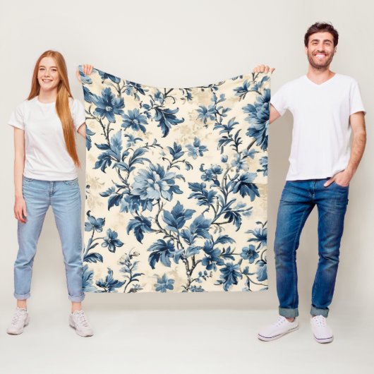 カントリーフランスのブルートワール フリースブランケット (インサイチュ)