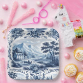 カントリーフランスのブルートワール ペーパープレート (パーティー)