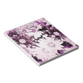 カントリーフランスのボホシック野草紫デイジー ノートパッド (アングル)