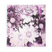 カントリーフランスのボホシック野草紫デイジー ノートパッド (正面)