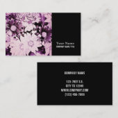 カントリーフランスのボホシック野草紫デイジー 名刺 (正面/裏面)