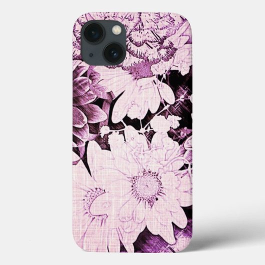 カントリーフランスのボホシック野草紫デイジー Case-Mate iPhoneケース (裏面)