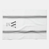 カントリーフランスのモノグラムの新しいキッチンタオル キッチンタオル (横)