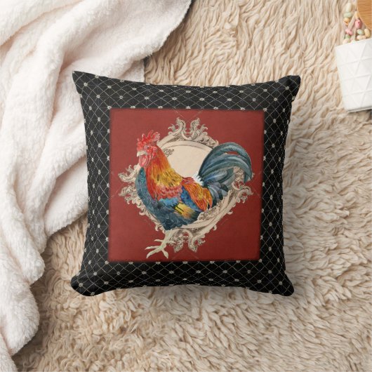 カントリーフランスのロスターズヴィンテージアンティークホームデコール クッション (ブランケット)