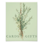 カントリーフランスのローズマリーのウェディングカード&ギフトサイン フォトプリント            (正面)