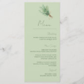 カントリーフランスのローズマリーセージ緑メニュ素朴ー メニュー (正面)