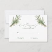 カントリーフランスのローズマリーTwine付きスリグ 出欠カード (正面)