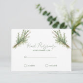 カントリーフランスのローズマリーTwine付きスリグ 出欠カード (スタンド正面)