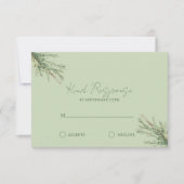 カントリーフランスのローズマリーTwine付きスリグ 出欠カード (正面)