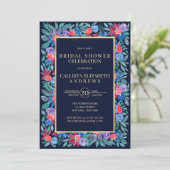 カントリーフローラいちご水彩ブライダルシャワー 招待状 (スタンド正面)