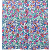 カントリーフローライチゴ水の色パターン シャワーカーテン (正面)