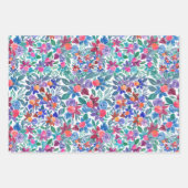 カントリーフローライチゴ水の色パターン ラッピングペーパーシート (正面)
