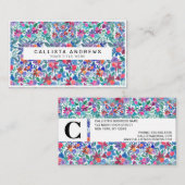 カントリーフローライチゴ水の色パターン 名刺 (正面/裏面)