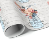 カントリーフローラウッドメイスンジャー結婚ズ ラッピングペーパー (ロールコーナー)