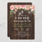 カントリーフローラオールドバーンメイソンJARライトI DO BBQ 招待状 (正面/裏面)